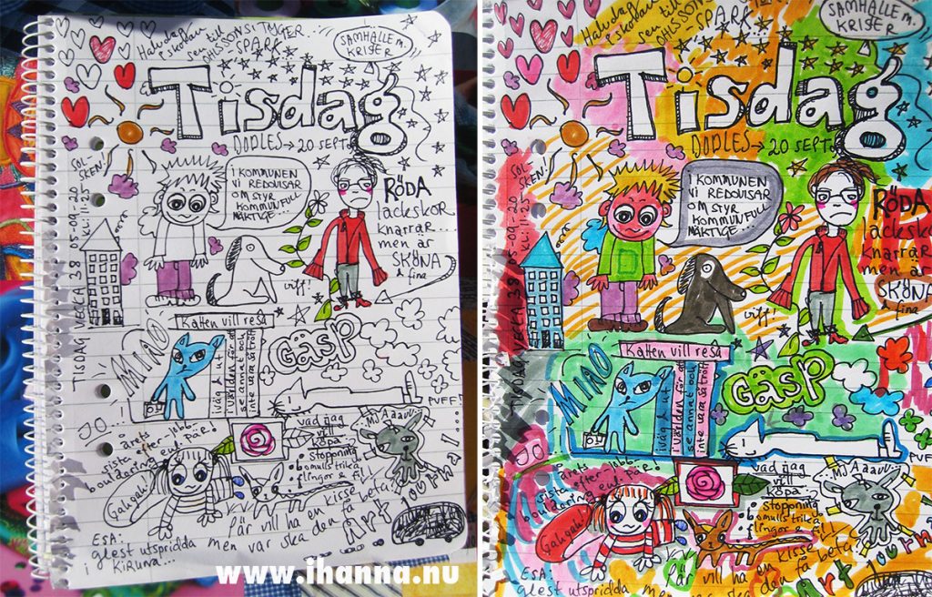 iHanna's Tom Judd inspired doodle - copyright Hanna Andersson (school notes, 2005)