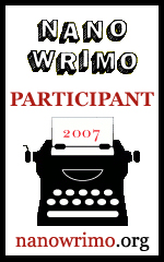 I am a National novel writing month participant 2007