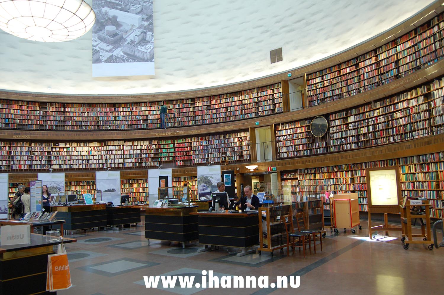 At the beautiful Stockholm Library (Photo copyright Hanna Andersson)