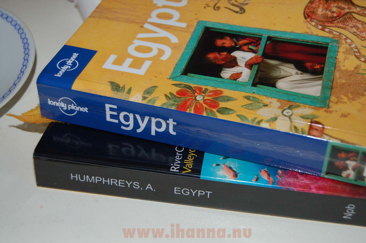 Research pile for traveling to Egypt (Photo copyright Hanna Andersson)