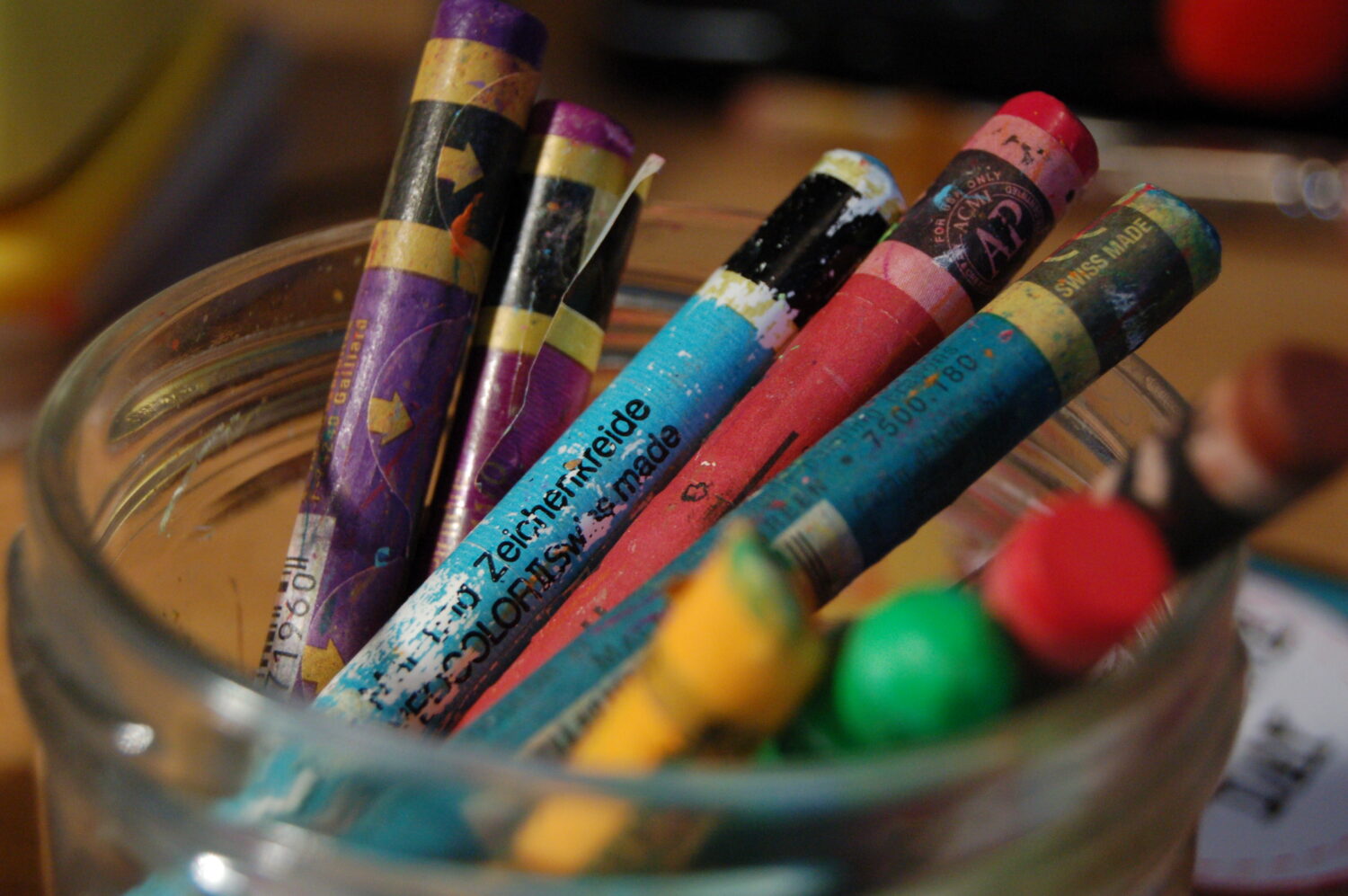 Beloved toys beloved art tools are the Caran d'Arche Water Soluble Crayons (Copyright Hanna Andersson)