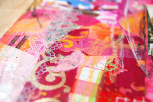 Art journal detail patterned tissue paper (Copyright Hanna Andersson)