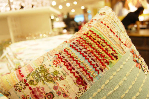 Pillow with embroidery for inspiration