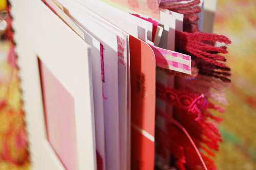 Edges of my Exploring Pink sketchbook by iHanna (Photo copyright Hanna Andersson)