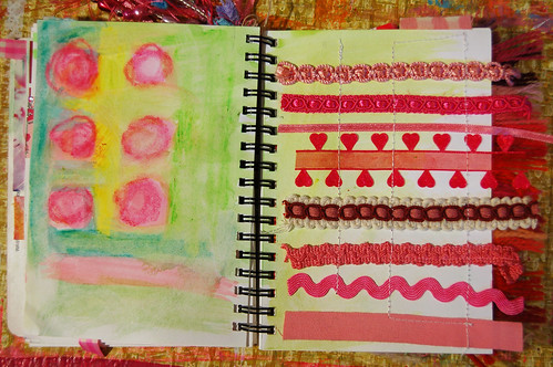 Pink Notebook: testing out the color combo pink and green