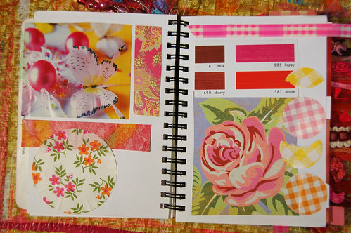 Pink Notebook: testing out the combination of pink and yellow