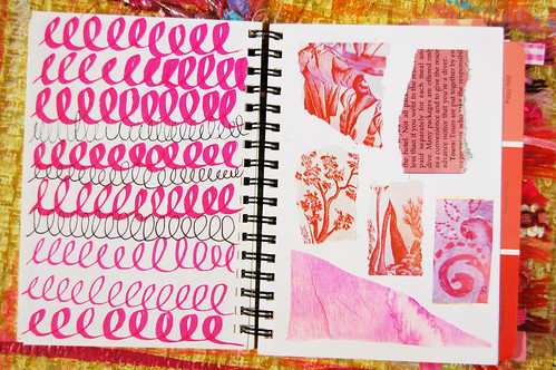 Pink Notebook: testing out pink pens by iHanna