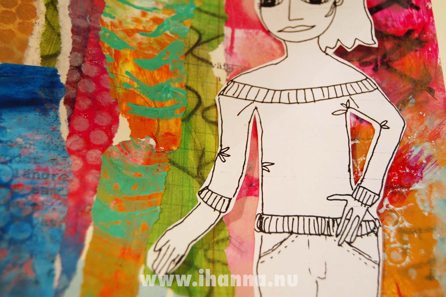 Strip Ease: cut out a doodled figure made by iHanna for the crusade Strip Ease (Copyright Hanna Andersson)