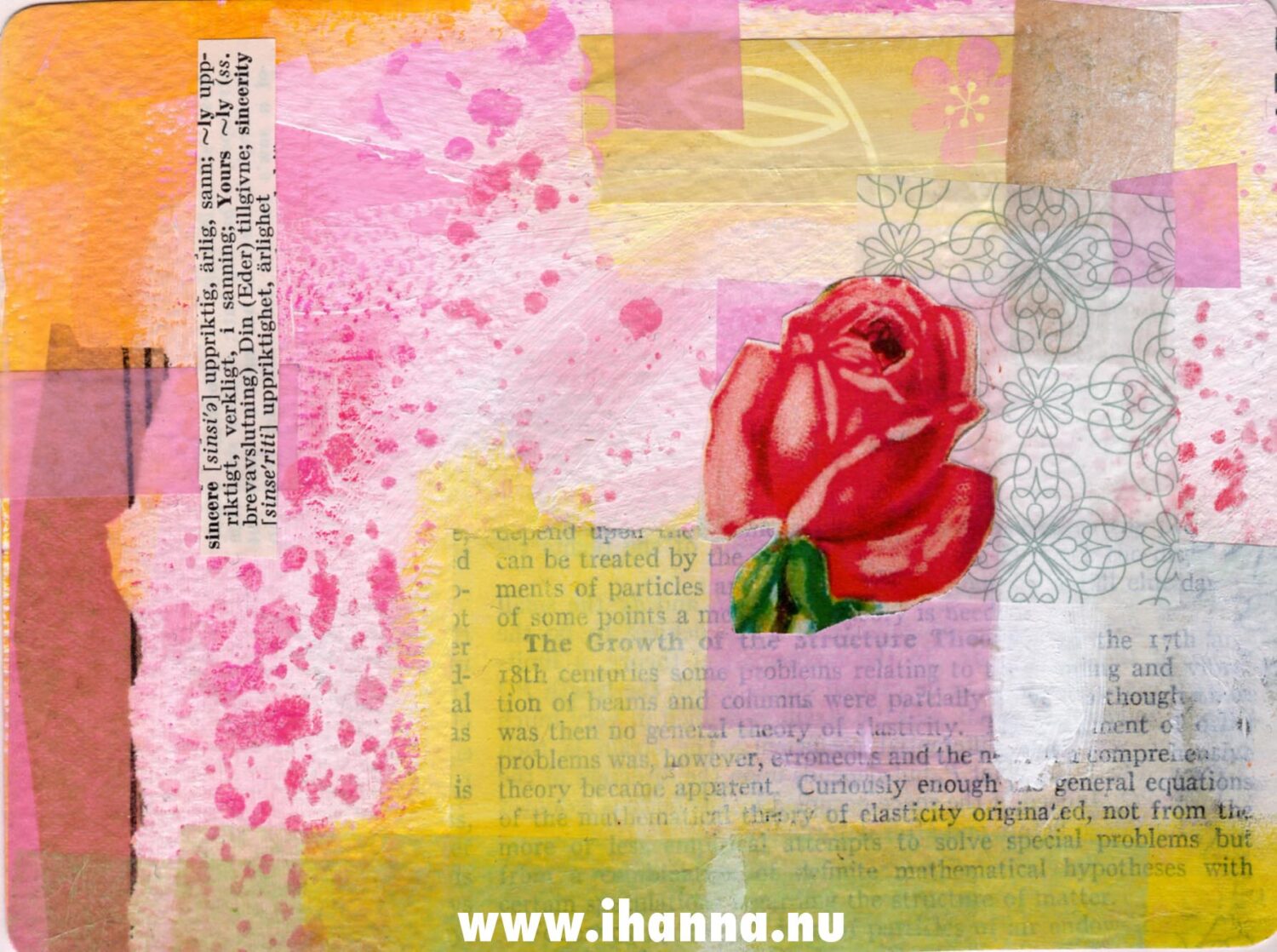 DIY painted Postcards #8 by iHanna 2013 for iHannas DIY Postcard Swap (Copyright Hanna Andersson)