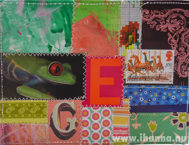 DIY Postcard Pop Art Collage - Tree Frog by iHanna (Copyright Hanna Andersson)