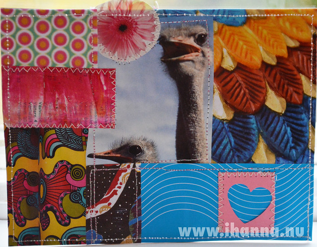 DIY Postcard Pop Art Collage - Ostrich by iHanna (Copyright Hanna Andersson)