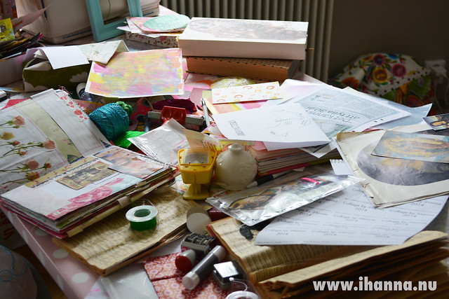 The mess on a creatives desk (photo by Hanna Andersson)