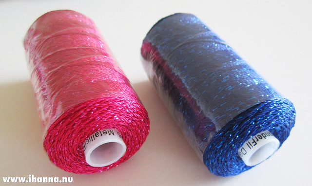 Glitter threads (most expensive thread ever) photo by iHanna (Photo copyright Hanna Andersson)