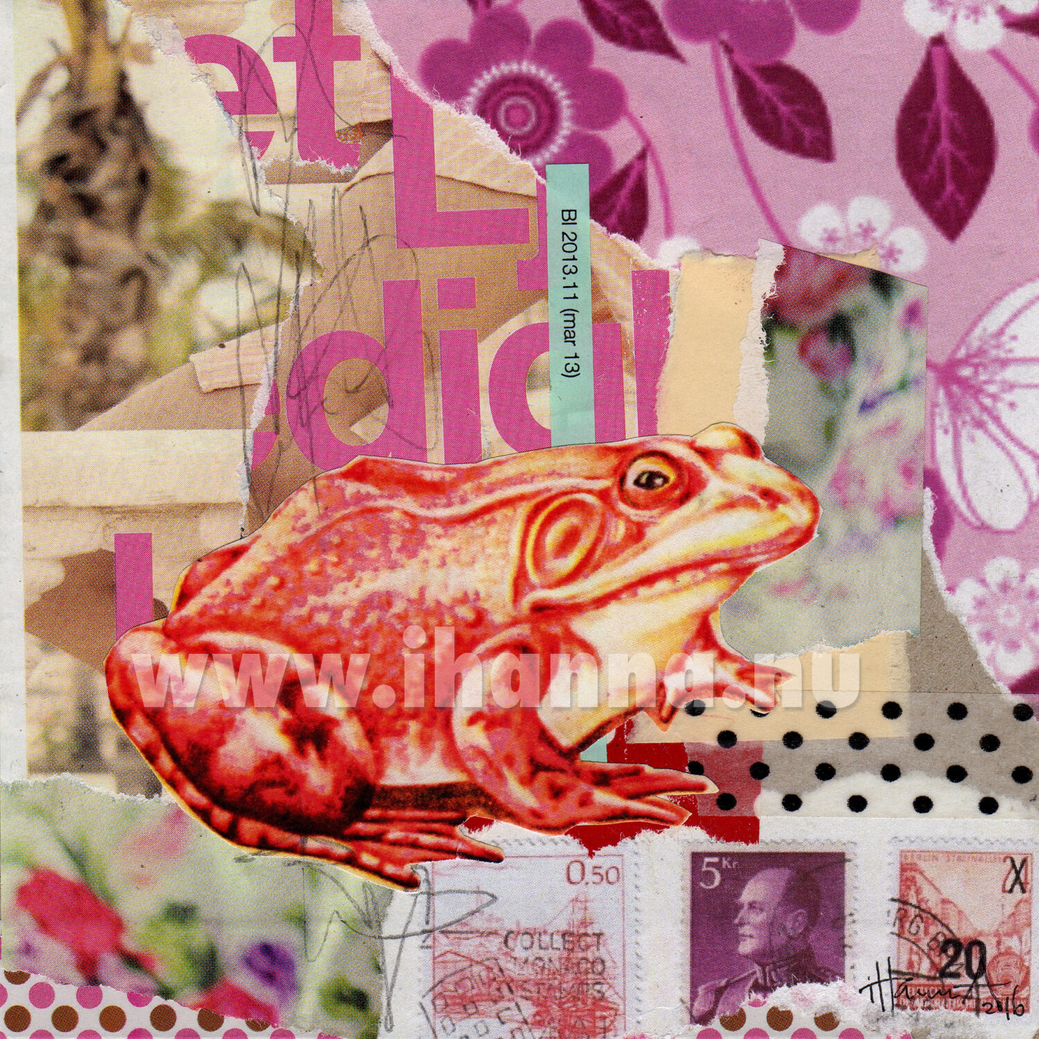 A frog collage made by iHanna (Copyright Hanna Andersson)