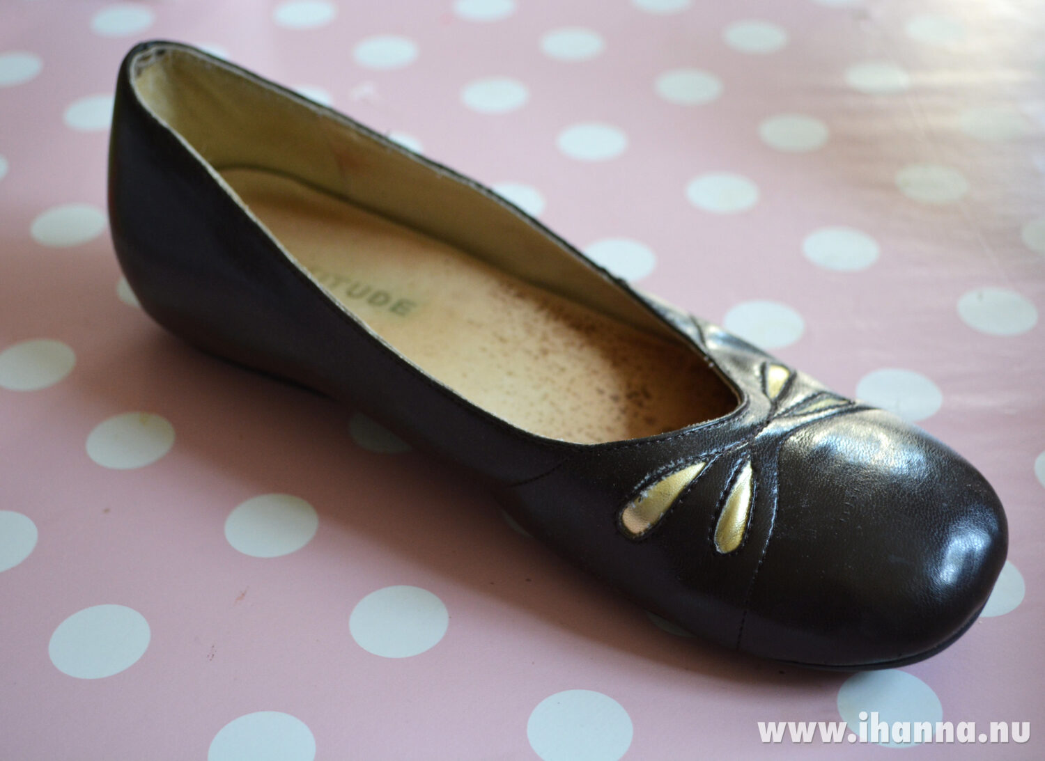 A shoe to be painted and upcycled - by blogger iHanna #diy