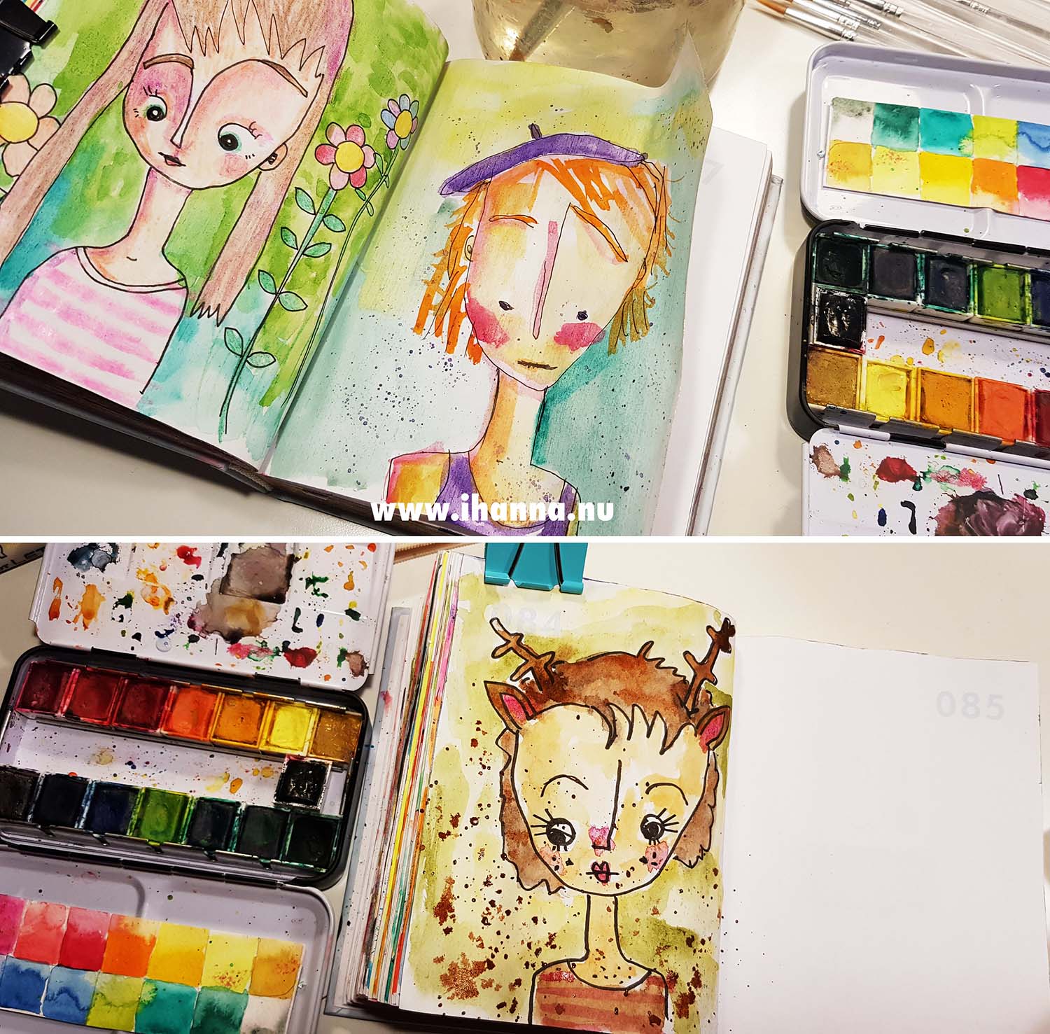 Portraits in my 365 Kikki.K little journal