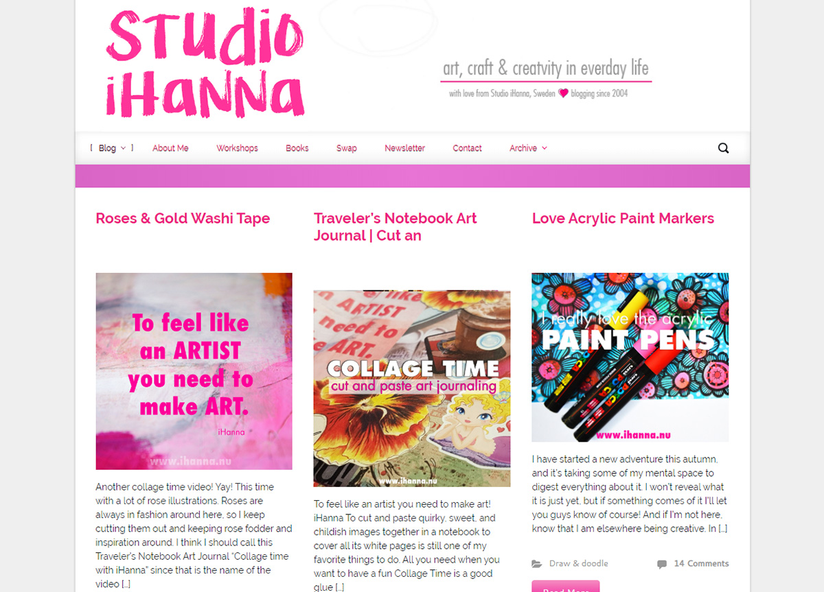 Studio iHannas Blog with Evolve WordPress Theme 2019