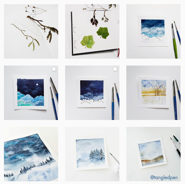 Follow Jana Bodin Tangled Pen on Instagram for some beautiful watercolor paintings #watercolors