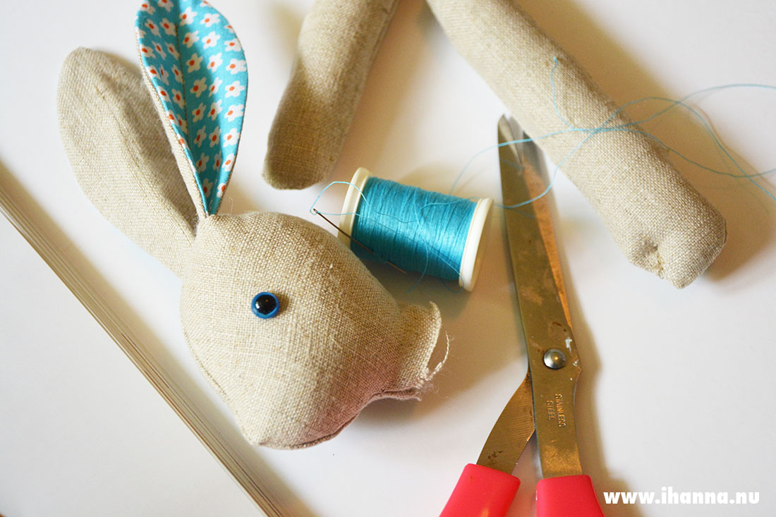 Luna Lapin bunny head - moms bunny being made - Photo Copyright Hanna Andersson aka iHanna #softies