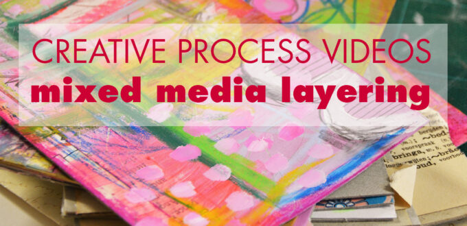 Mixed Media Postcard Layers | Process Video Series