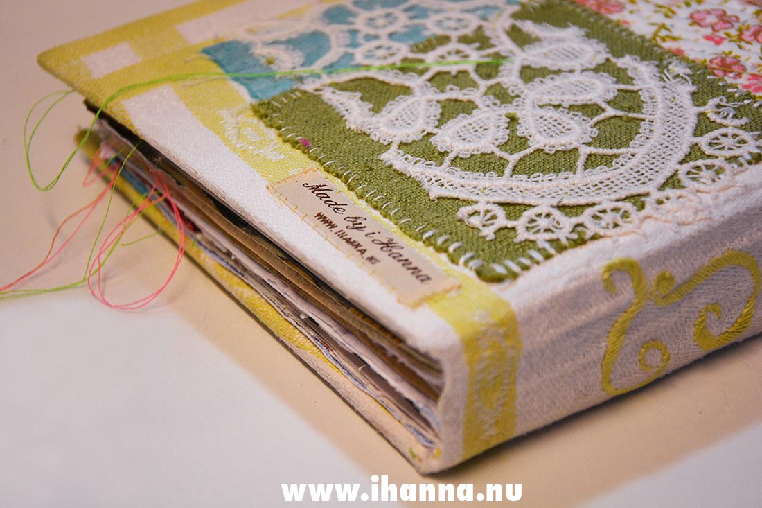 Detail of back and label of Summer Junk Journal 01 for sale made by Studio iHanna