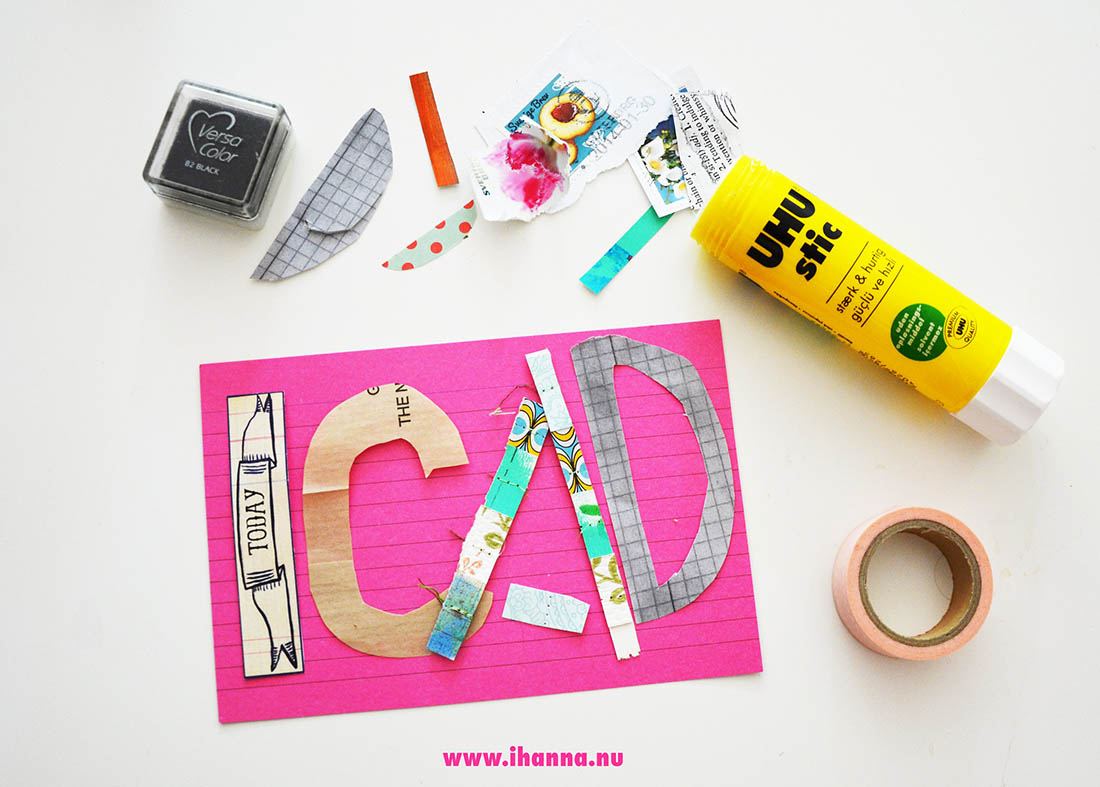 ICAD - Index Card A Day all summer long. Pink index card idea by iHanna