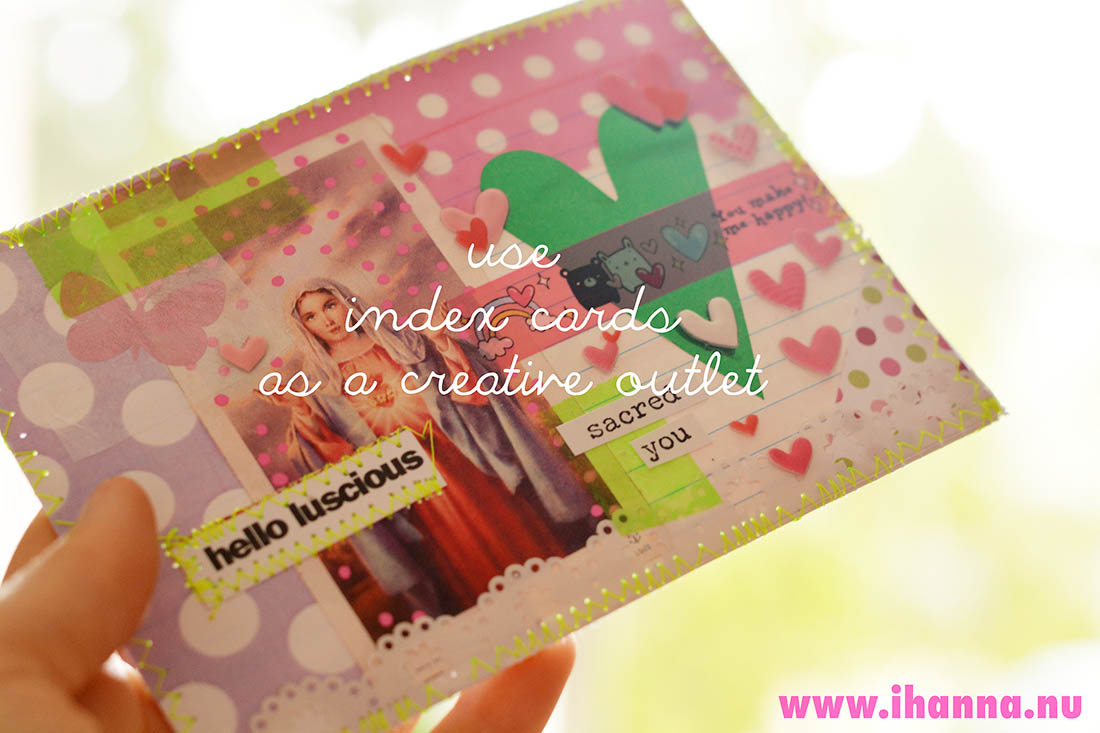 Use Index Cards as a creative outlet - idea blog post by iHanna