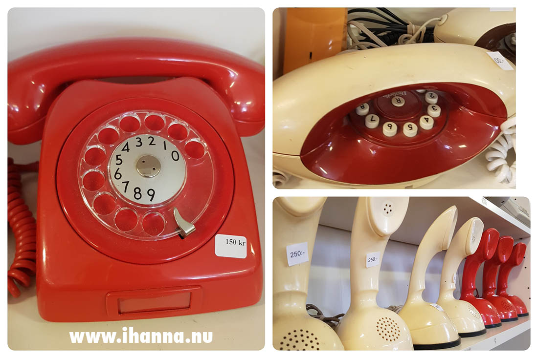 Seen at the Flea Market Old fashioned phones - Photo Copyright Hanna Andersson