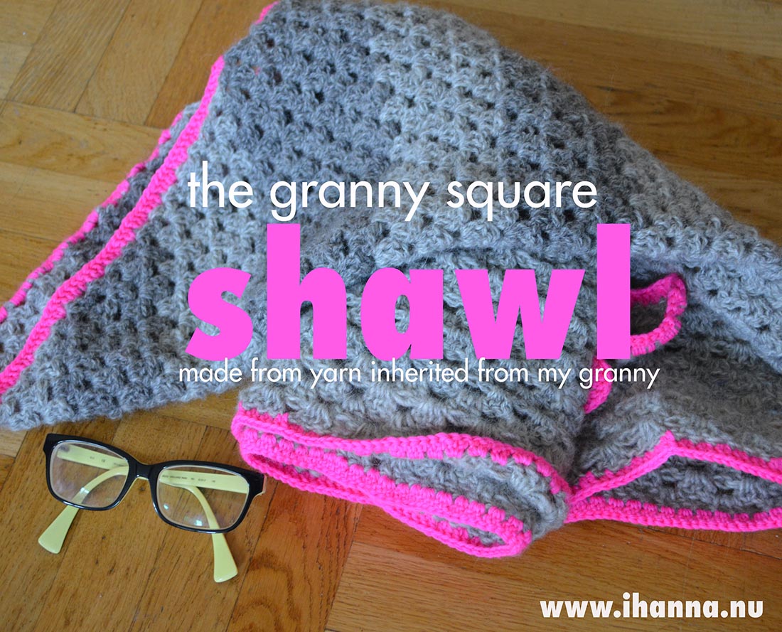 iHanna's Gray Granny Square Shawl 2015