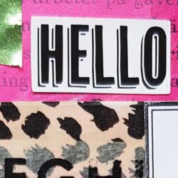 Hello World art journal detail header by iHanna (Photo copyright Hanna Andersson)