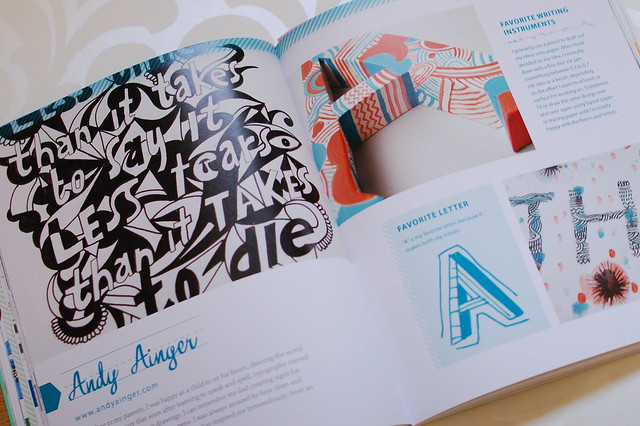 Black and white lettering - From the book Creative Lettering by Jenny Doh