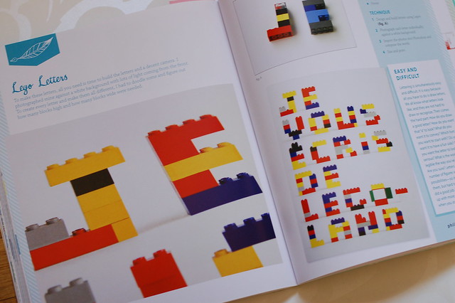 Lego lettering. From the book Creative Lettering by Jenny Doh