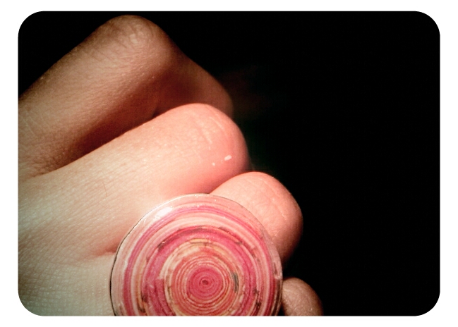 Paper coil pink ring made by ring by Robyare - Robyn Wells, US and sent to me