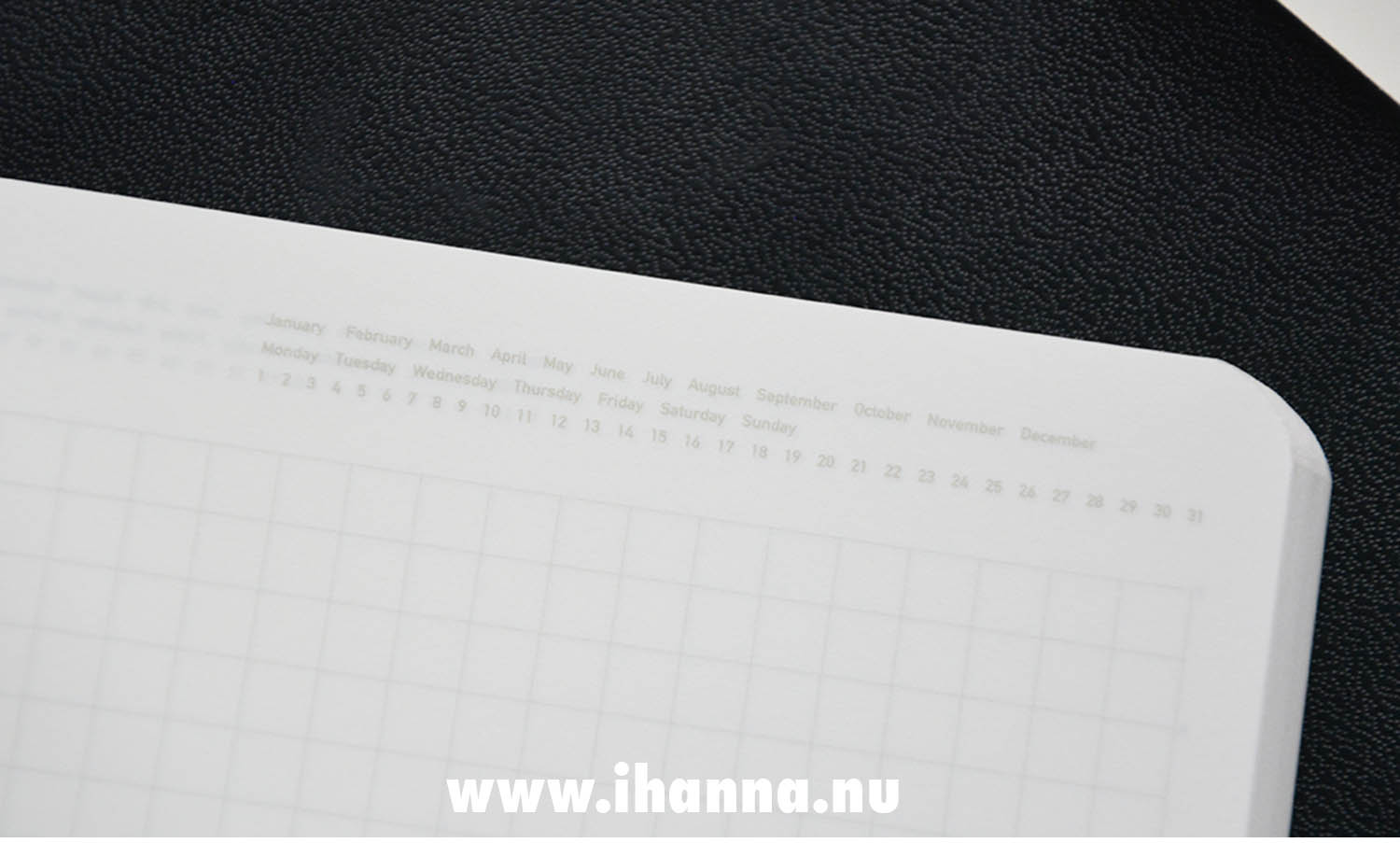 The header of the Stalogy notebook with lines to circle for date, month and week day (Photo copyright Hanna Andersson)