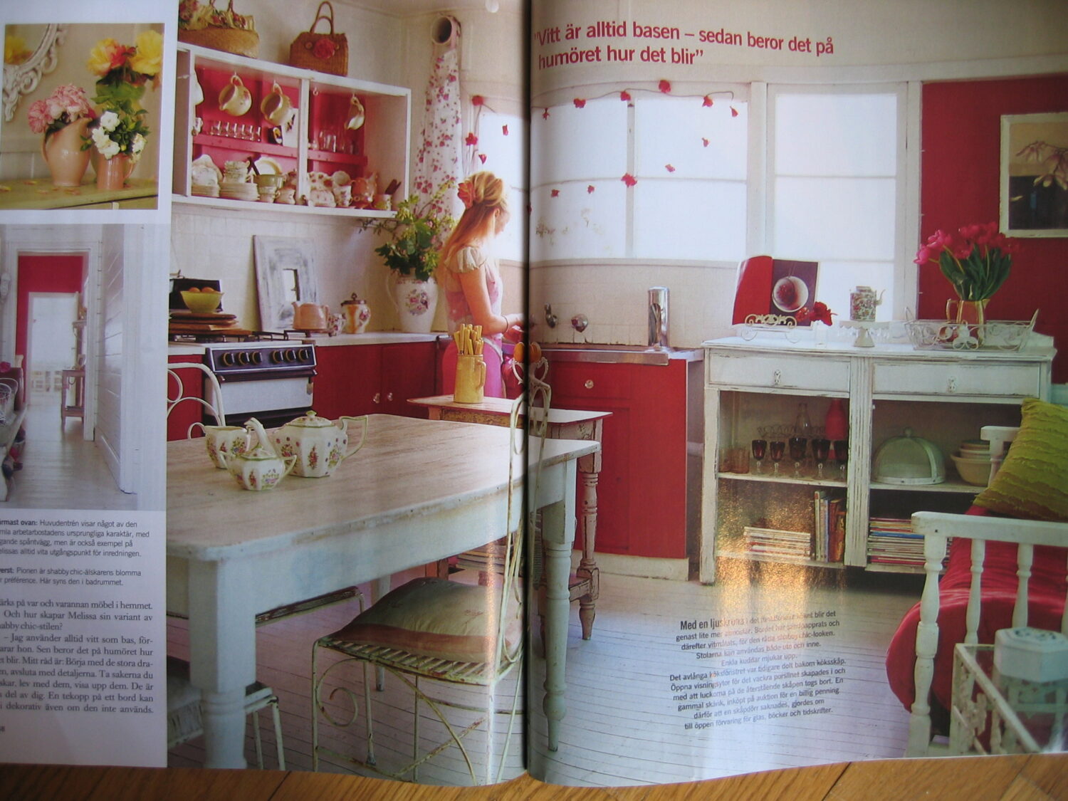 Spread in the Swedish magazine Sköna hem from 2004 with shabby chic inspiration