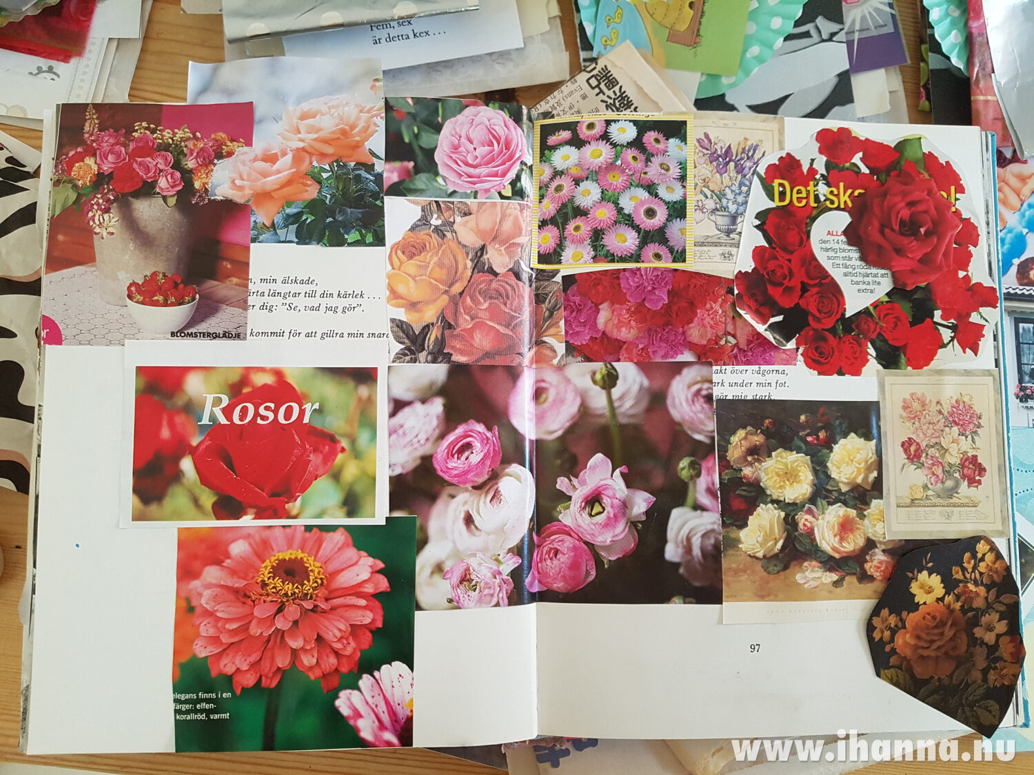 Art Journal Page in Progress - tutorial by iHanna (Photo copyright Hanna Andersson)