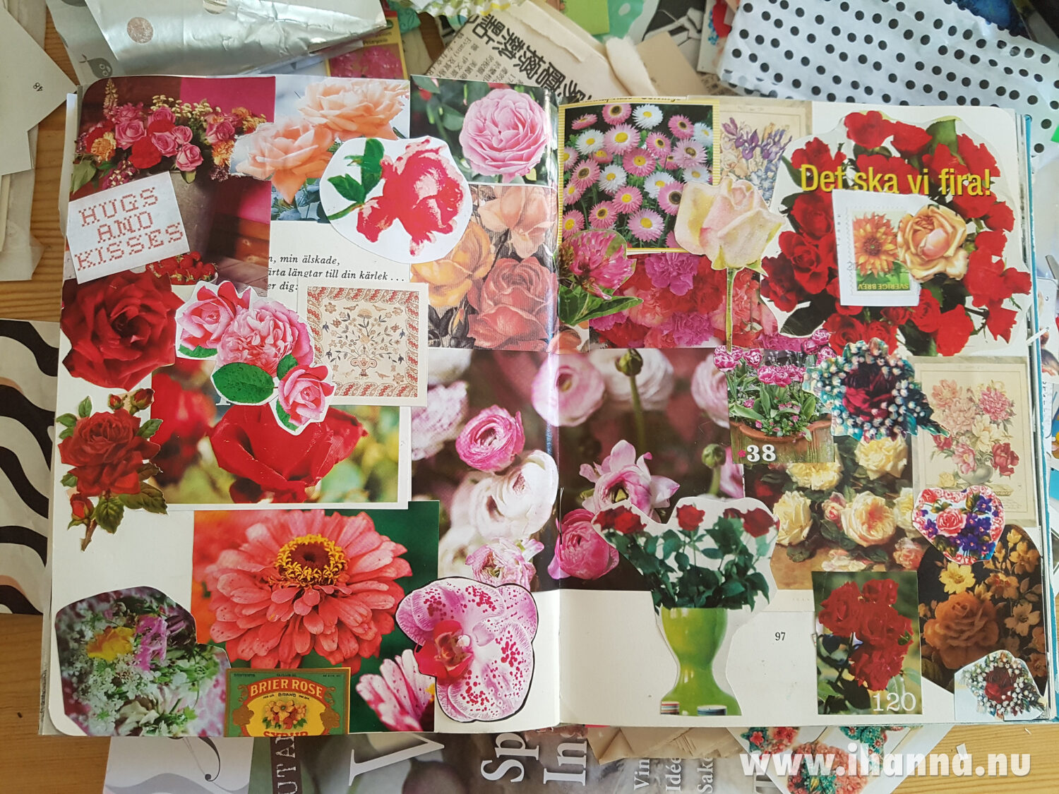 Art Journal Page in bloom is done - tutorial by iHanna (Photo copyright Hanna Andersson)