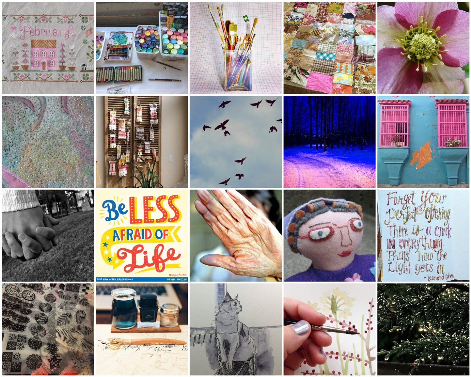 Inspiration Mosaic February 2015 collected by iHanna - all individual photographers are linked on FLICKR