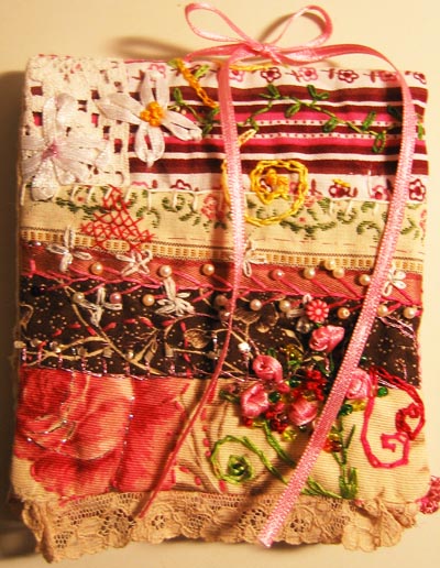 Needle Book in crazy quilting victorian style made by iHanna