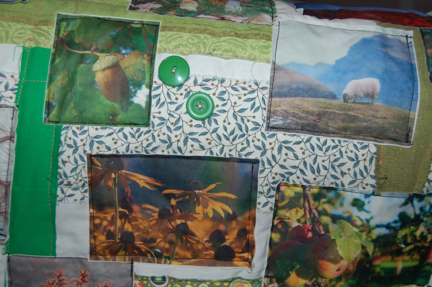 Detail of the Landscape Inspiration Photo Quilt (Photo copyright Hanna Andersson)