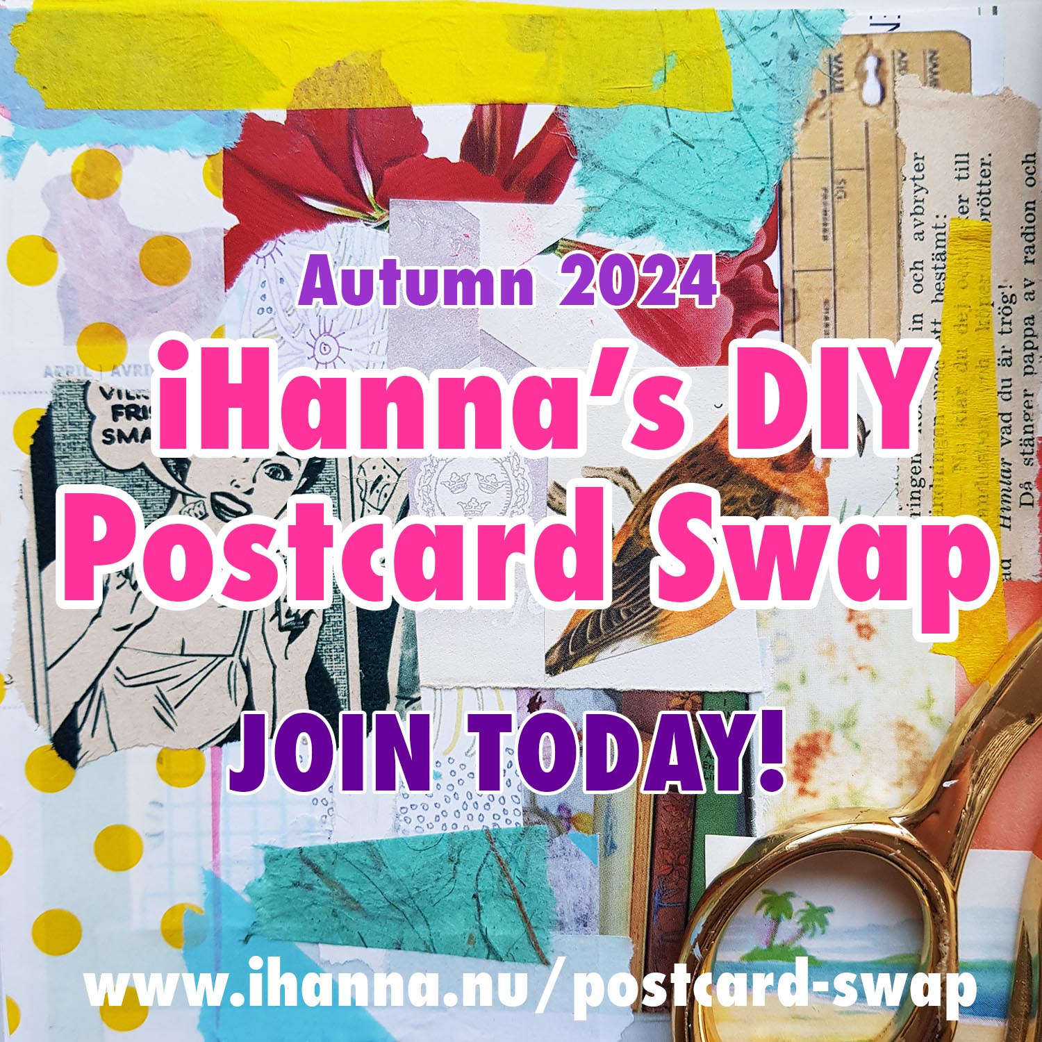 iHanna's DIY Postcard swap autumn 2024 - join now