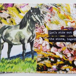 Let us ride out the storm together friend DIY postcard by iHanna (Copyright Hanna Andersson)