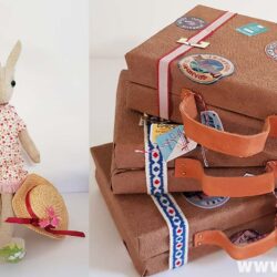 Luna Lapin with summer hat and her luggage (Photo copyright Hanna Andersson)