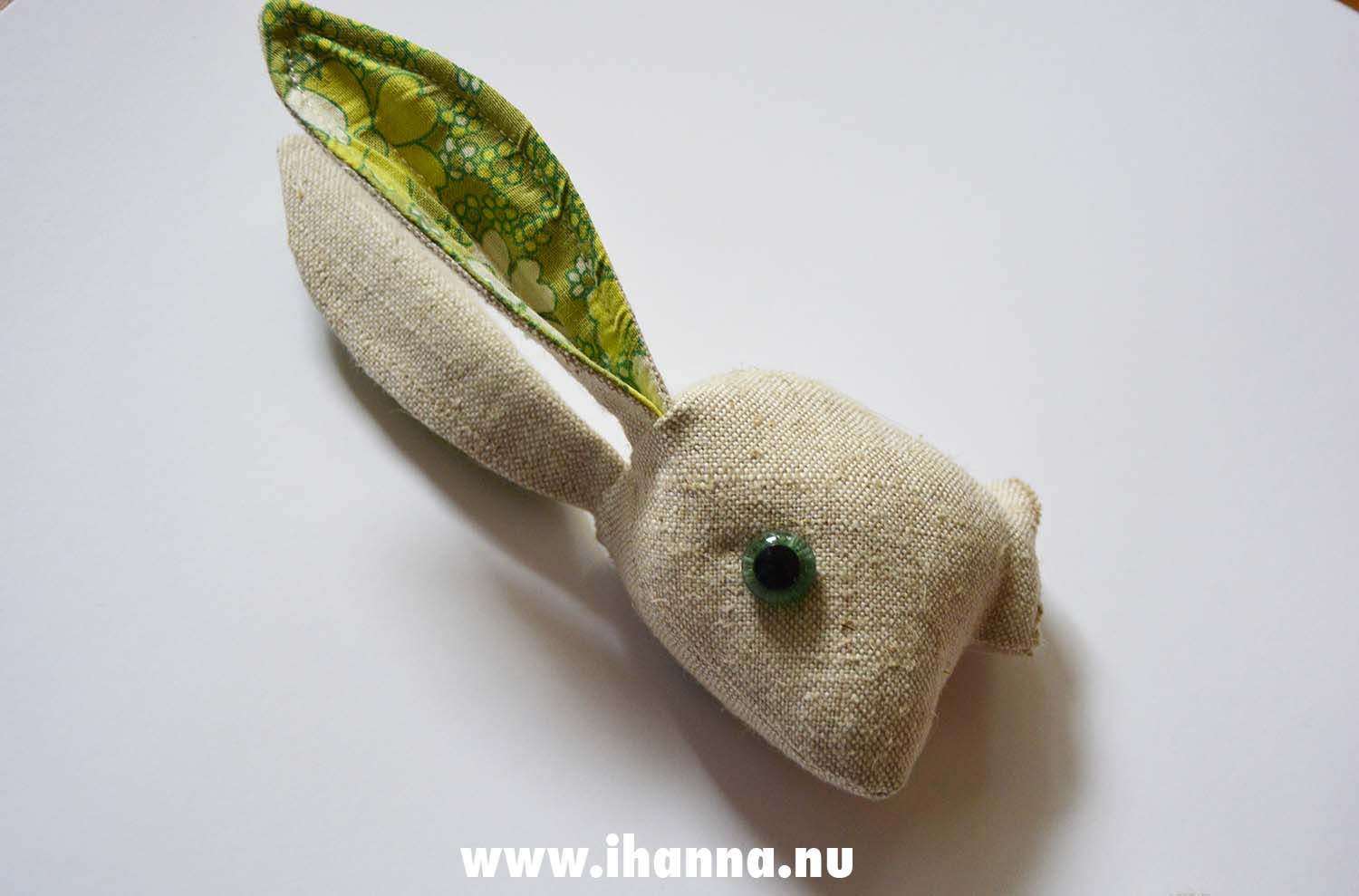 The head of my first bunny Luna Lapin being made (Photo copyright Hanna Andersson